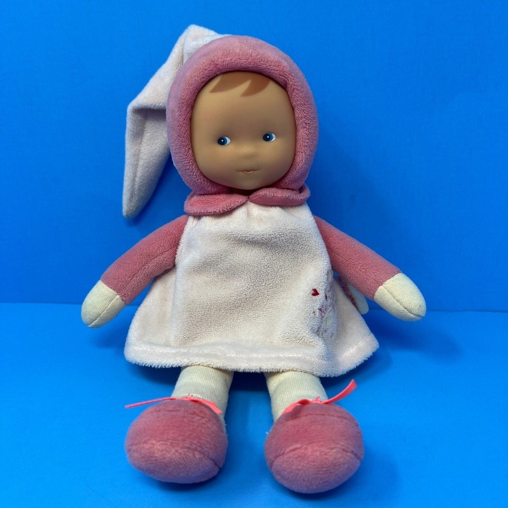 Corolle Miss Pink Star 10 Inch Pink White Soft Doudou Classic Baby Doll 2013